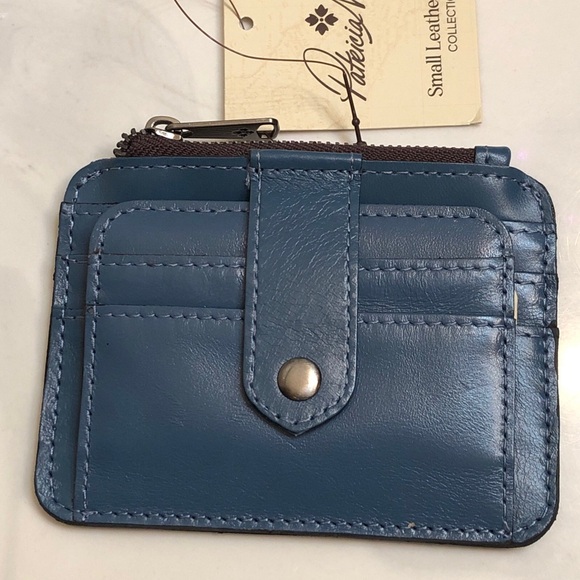 Patricia Nash Cassis Distressed Vintage Leather ID Card Case Safflower Blue NWT - Picture 13 of 16